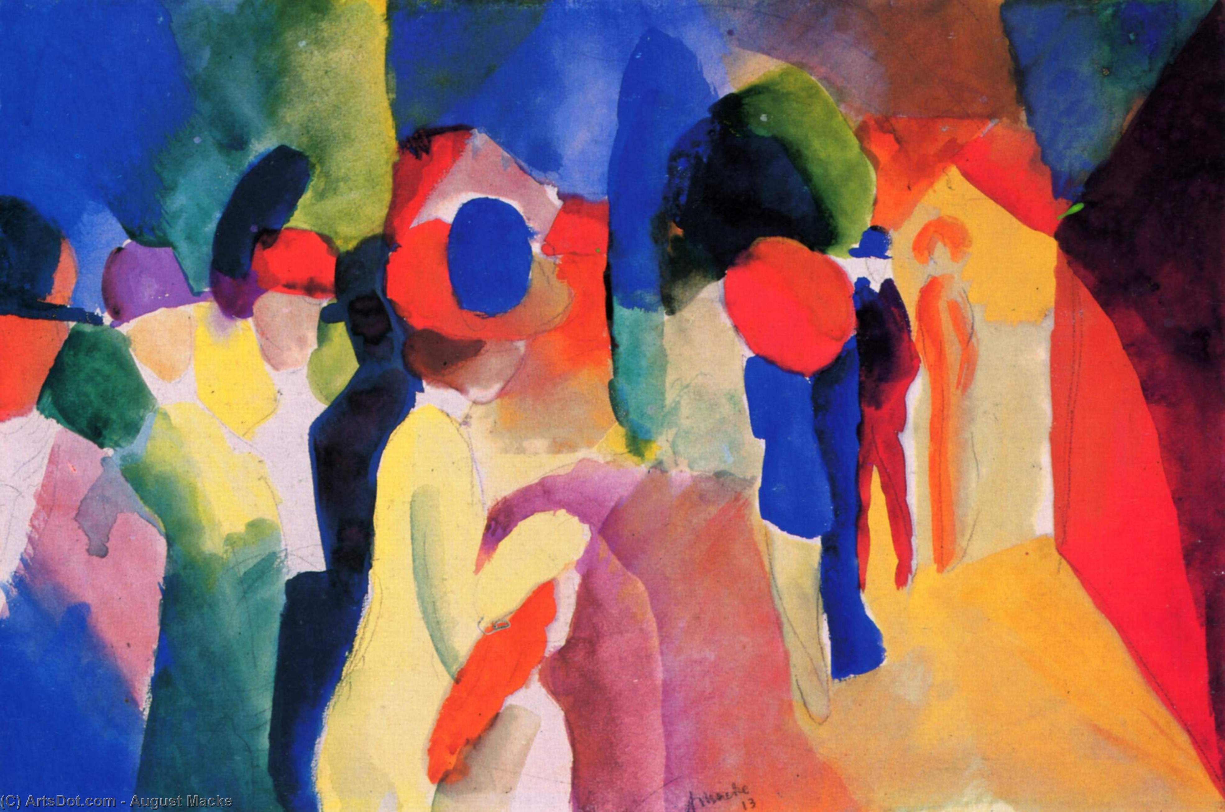 Woman With A Yellow Jacket — Август Макке