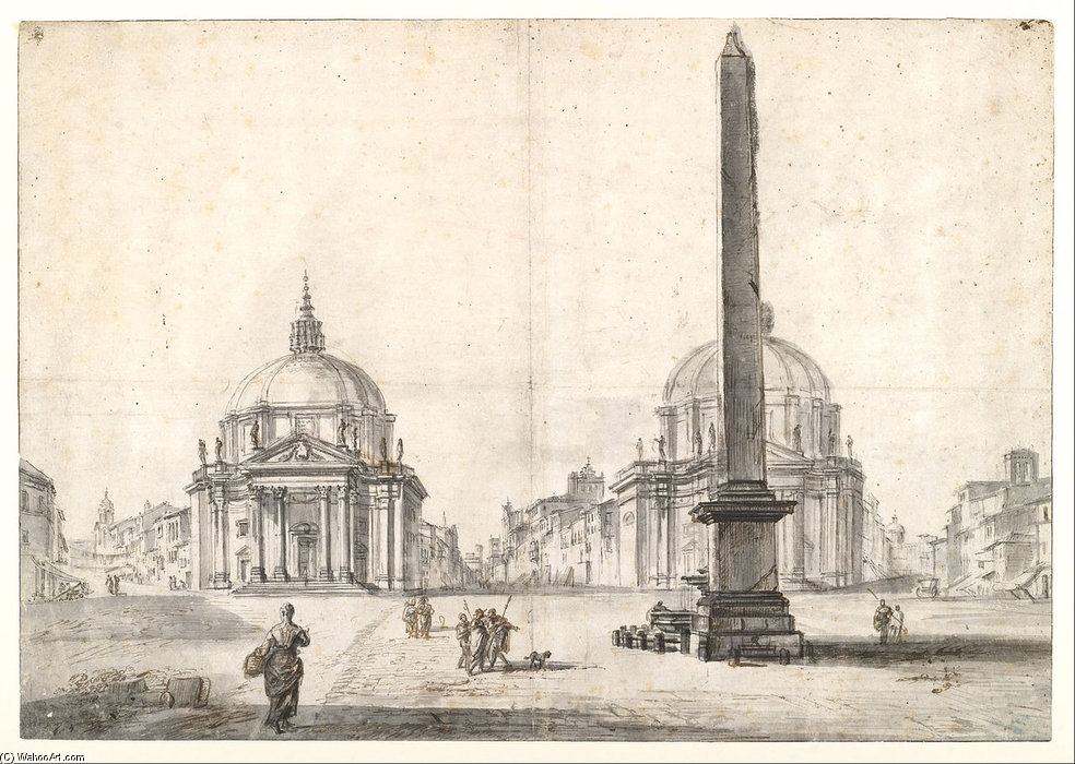 Piazza Del Popolo, Rome — Jean Baptiste Lallemand