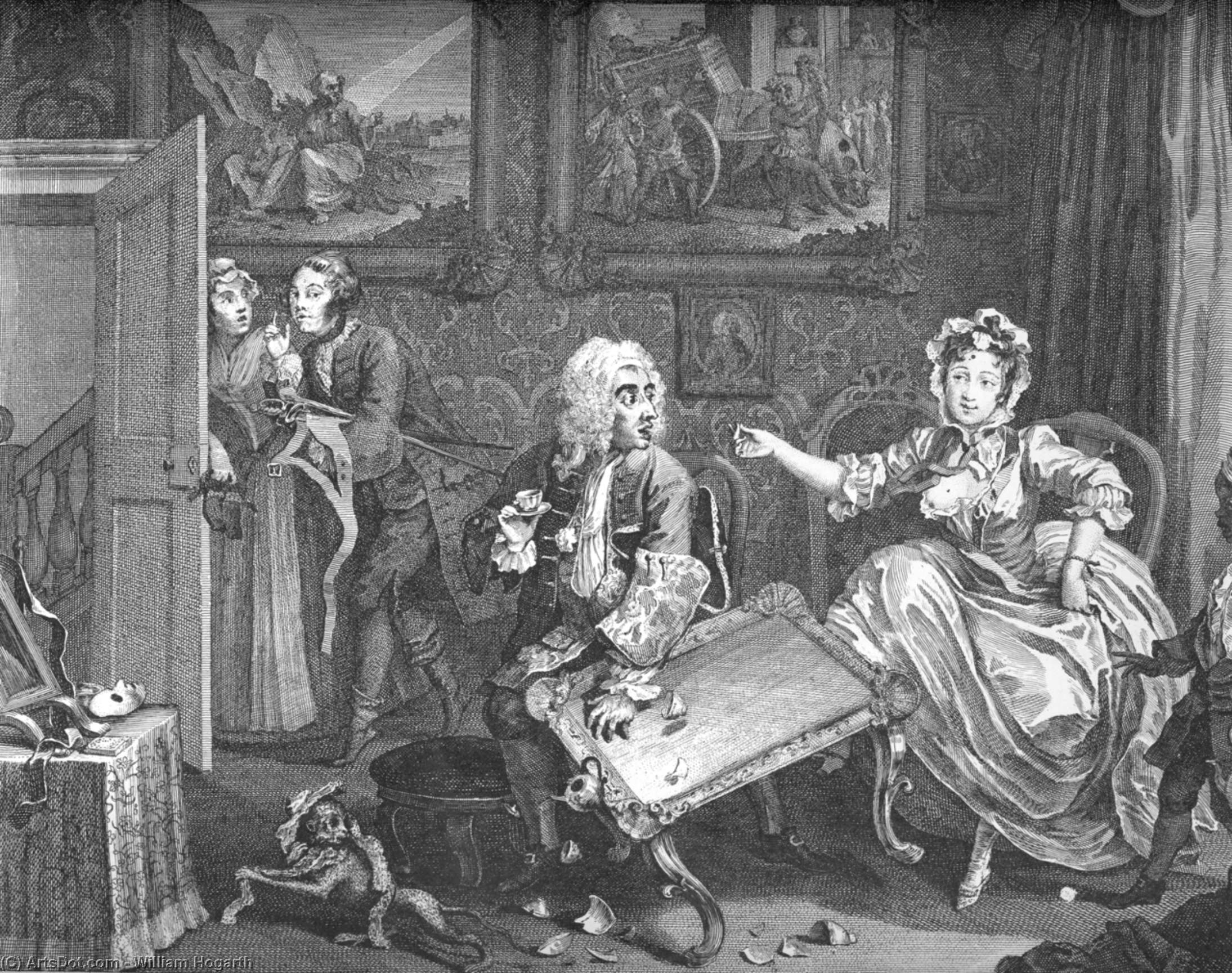 A Harlot's Progress, Plate 2 — Хогарт