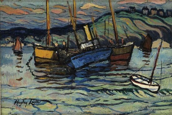 Fishing Boats, Exmouth, England — Richard Hayley Lever