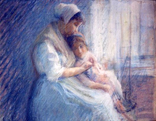 Mother And Child, (painting) — Katherine Beatrice Mcnaughton Mowry