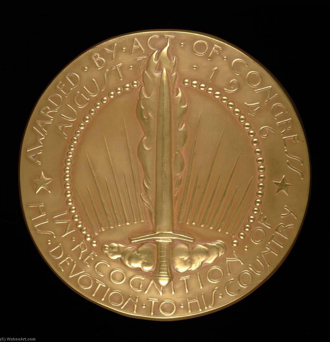 General John J. Pershing Medal (reverse) — アンソニー・デ・フランシシ
