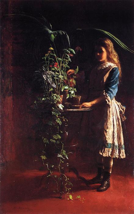 Watering Flowers — Jonathan Eastman Johnson