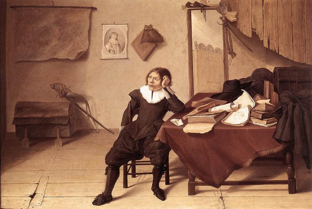 Student In His Study — Jan Davidsz. De Heem