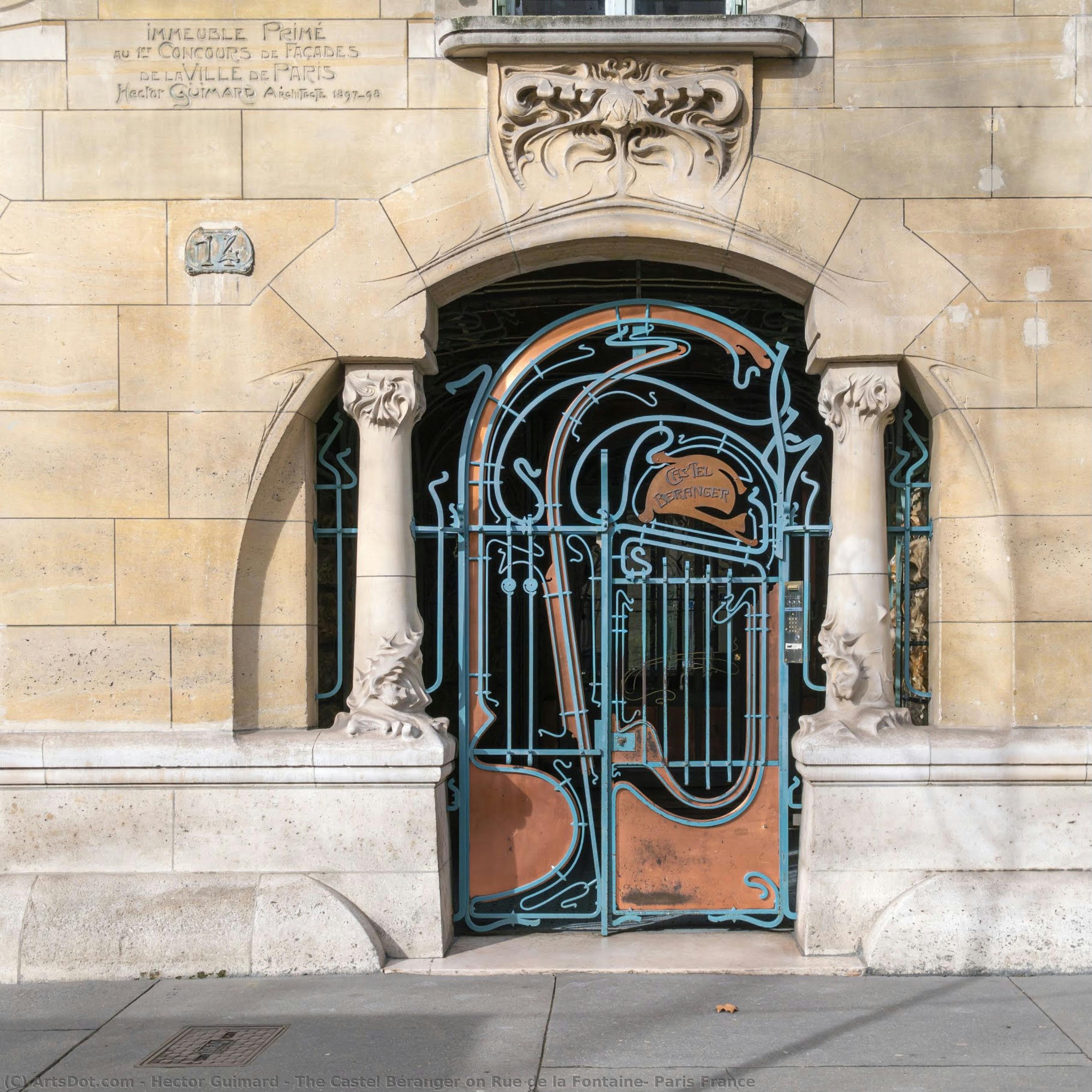 The Castel Béranger On Rue De La Fontaine, Paris France — Hector Guimard