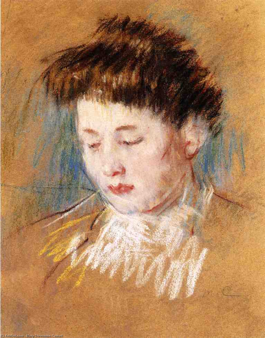 Head Of Julie, Looking Down — Mary Stevenson Cassatt