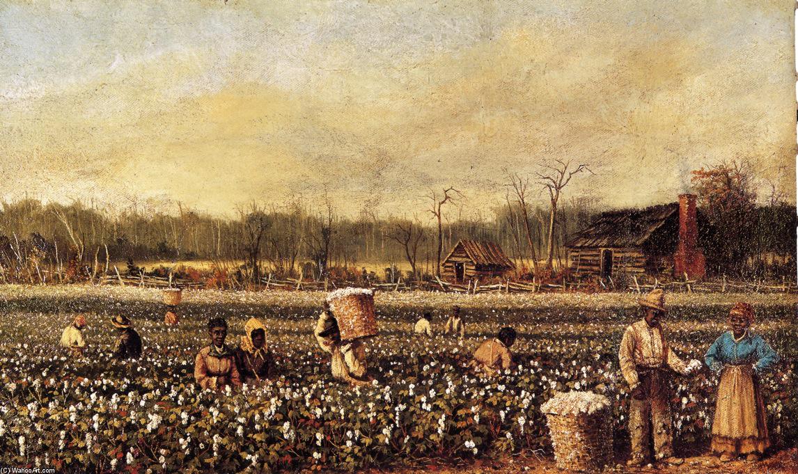 Cotton Picking In Front Of The Quarters — William Aiken Walker
