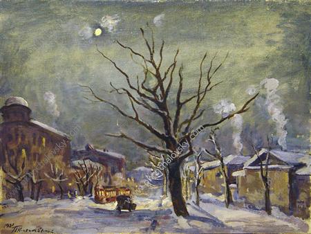 Landscape With The Moon. Bolshaya Sadovaya. — Pyotr Konchalovsky