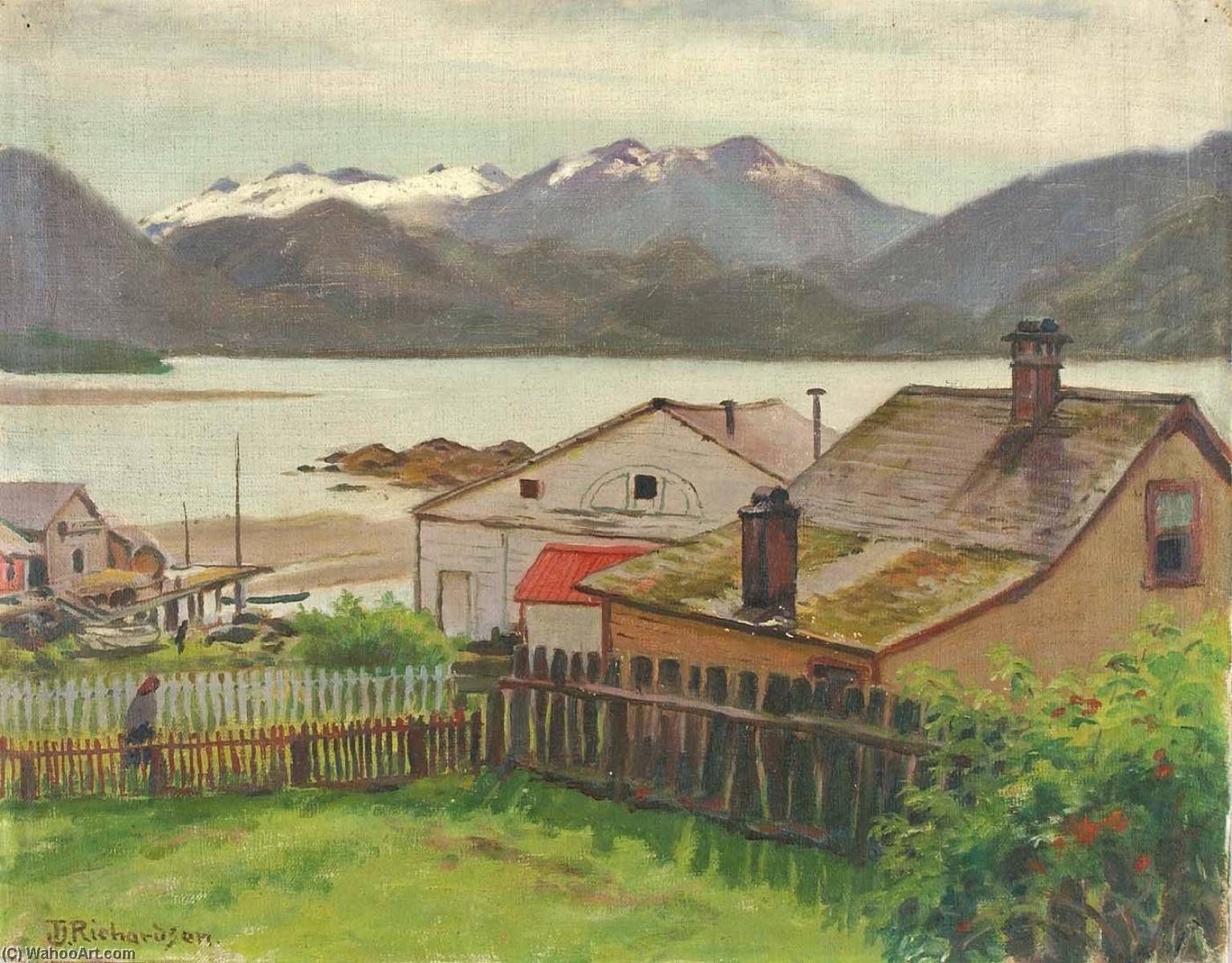 In The Old Quarter, Sitka, 1900 — Theodore J. Richardson