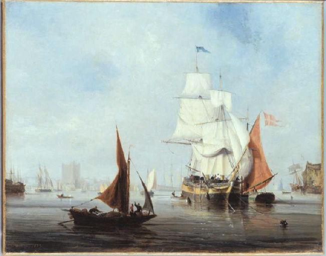 Marine Aux Voiles Blanches — Ambroise Louis Garneray