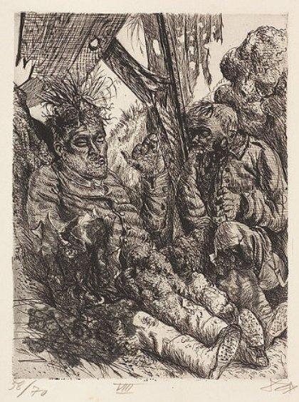 Seen On The Escarpment At Clery-sur-somme — Otto Dix