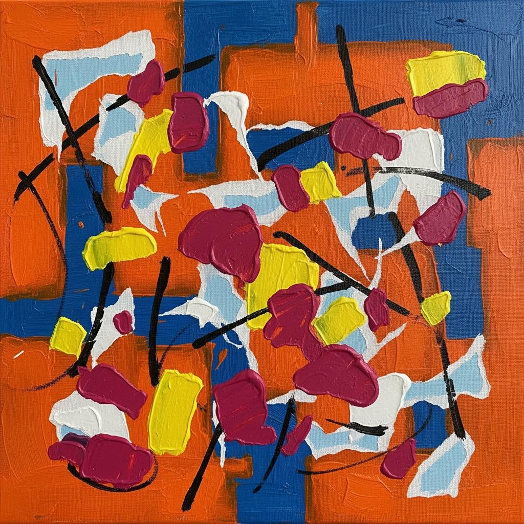 Chromatische Spannung: Eine Orchestrierung Geometrischer Ordnung Und Spontaner Pigmentkollision — Christian Noiret