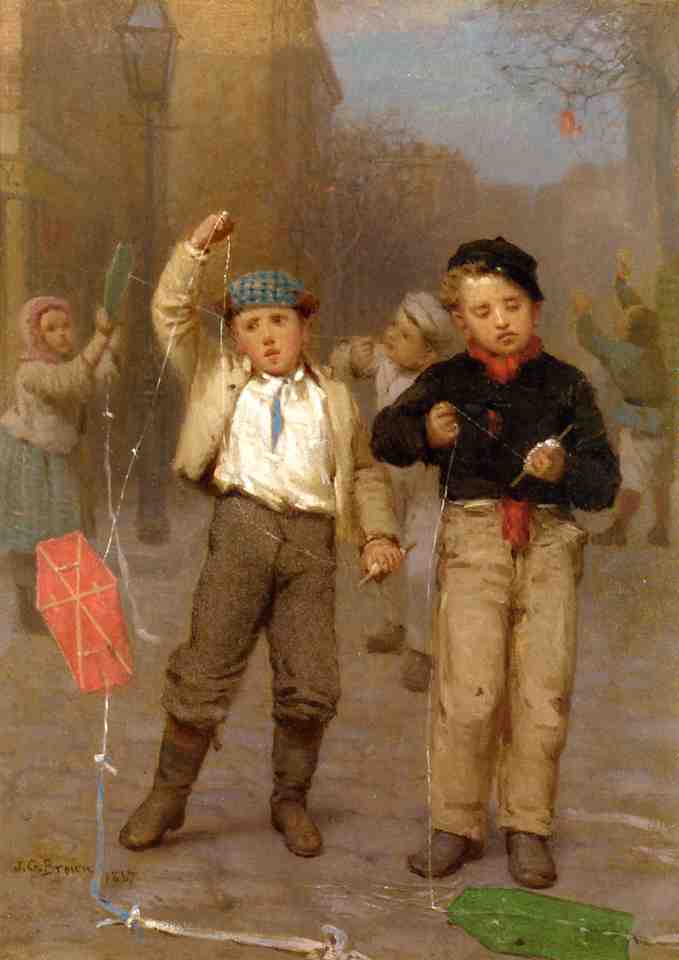 Kite Flyers — John George Brown