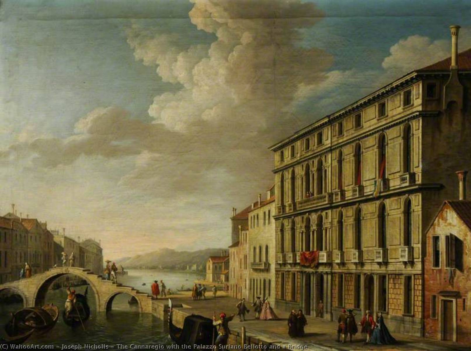 The Cannaregio With The Palazzo Suriano Bellotto And A Bridge — Joseph Nicholls