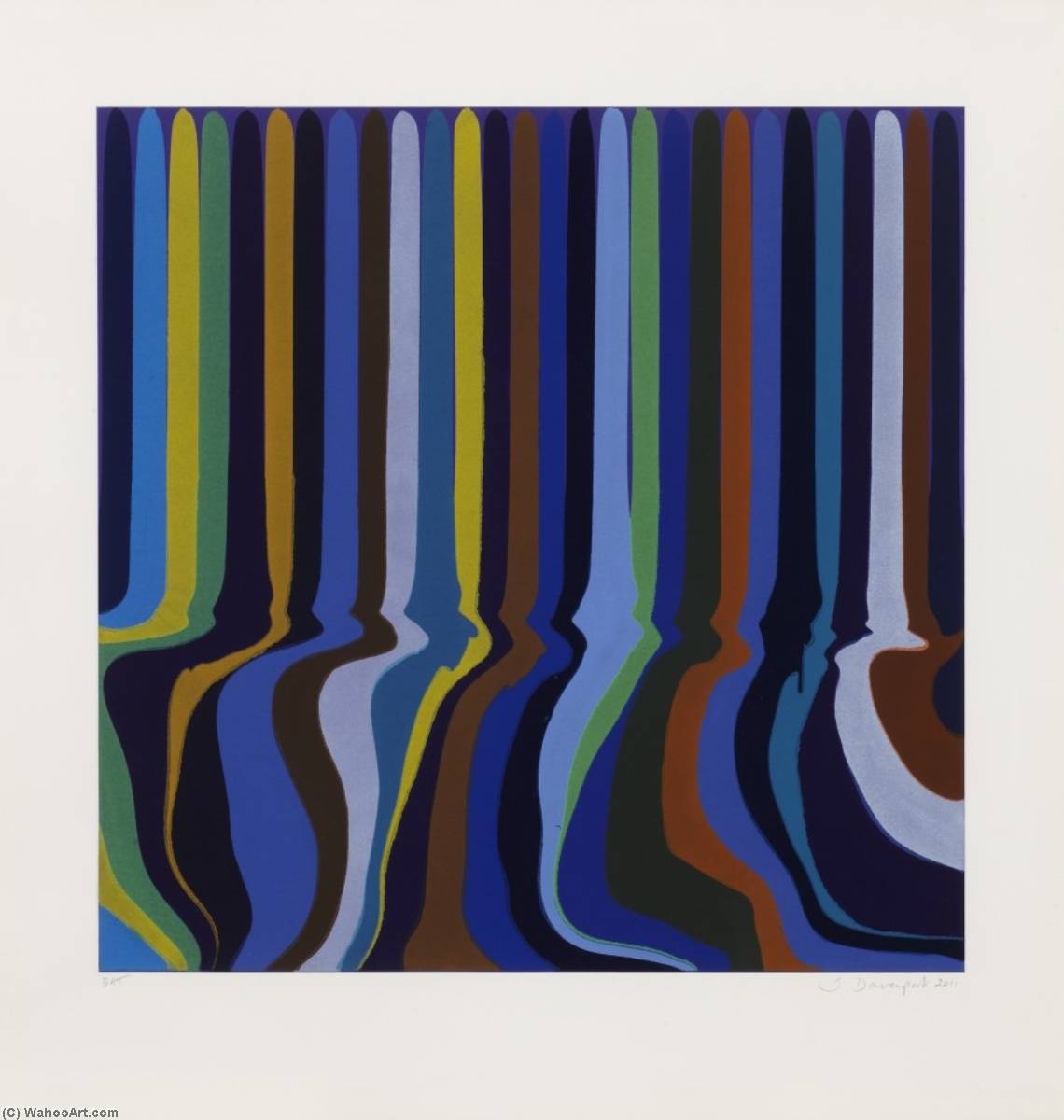 Colorplan Series Royal Blue Etching — イアン・ダベンポート