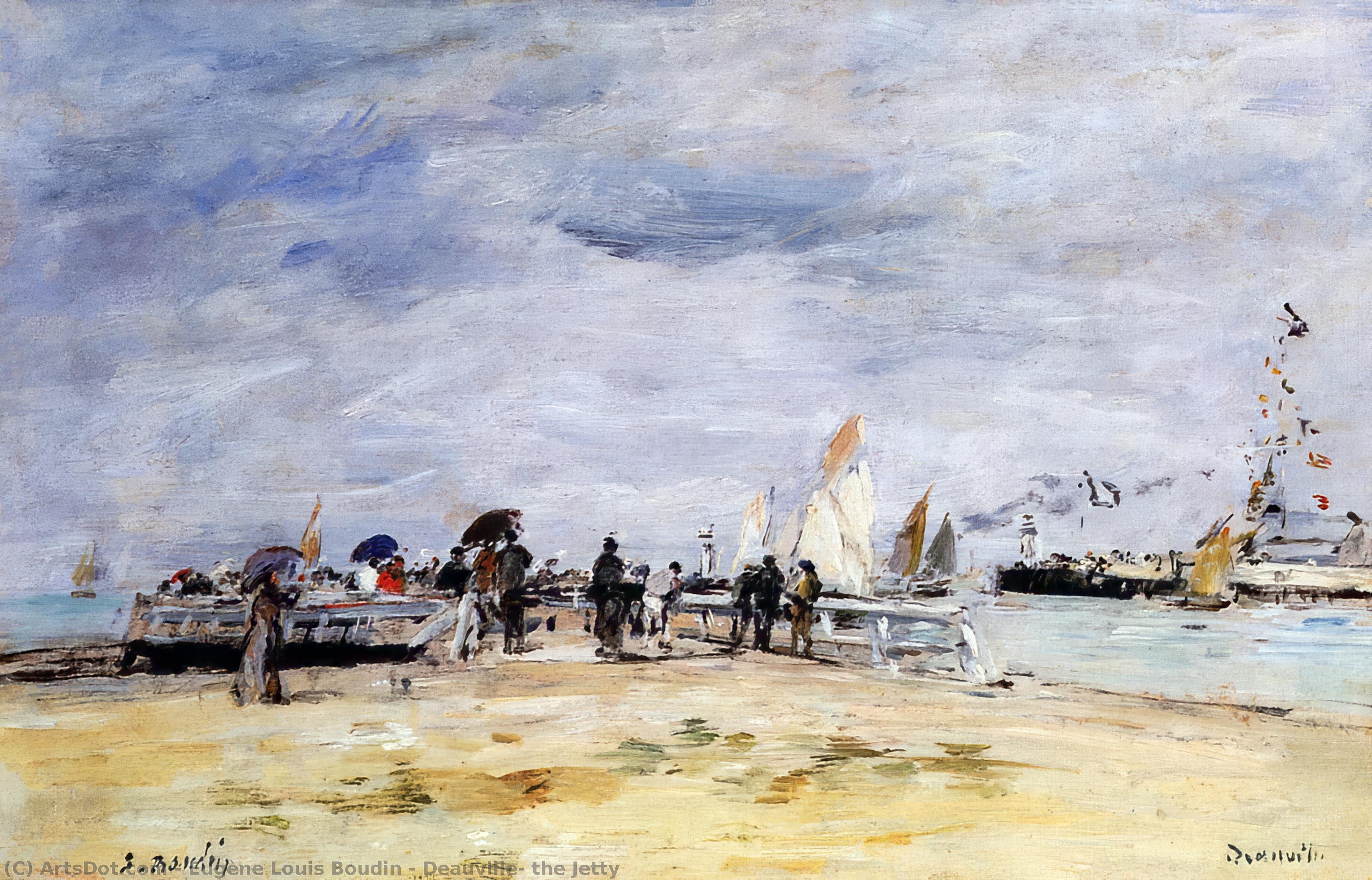Deauville, The Jetty — Eugène Louis Boudin