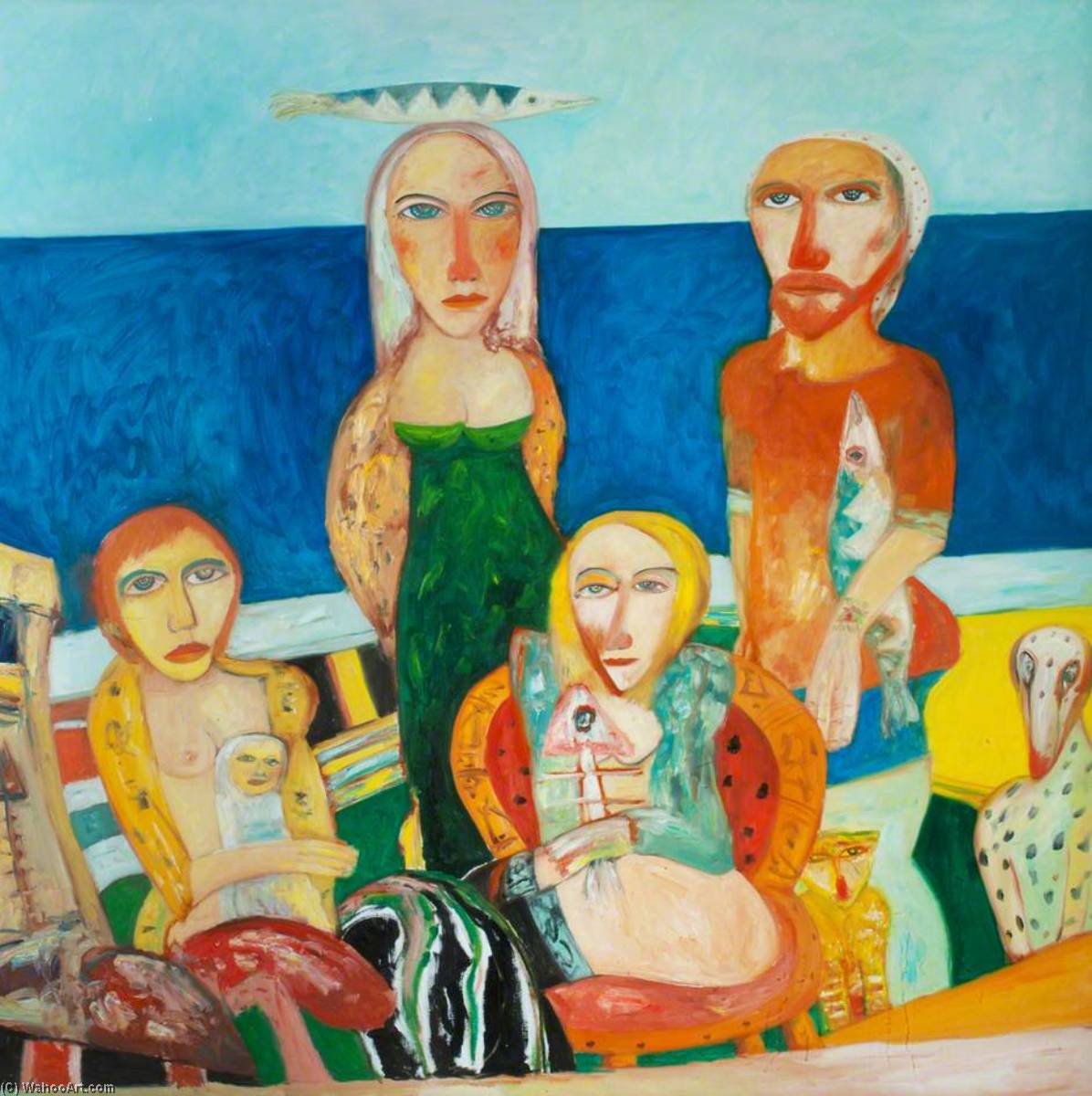 Idyllic Childhood Memories (triptych, Centre Panel) — John Bellany