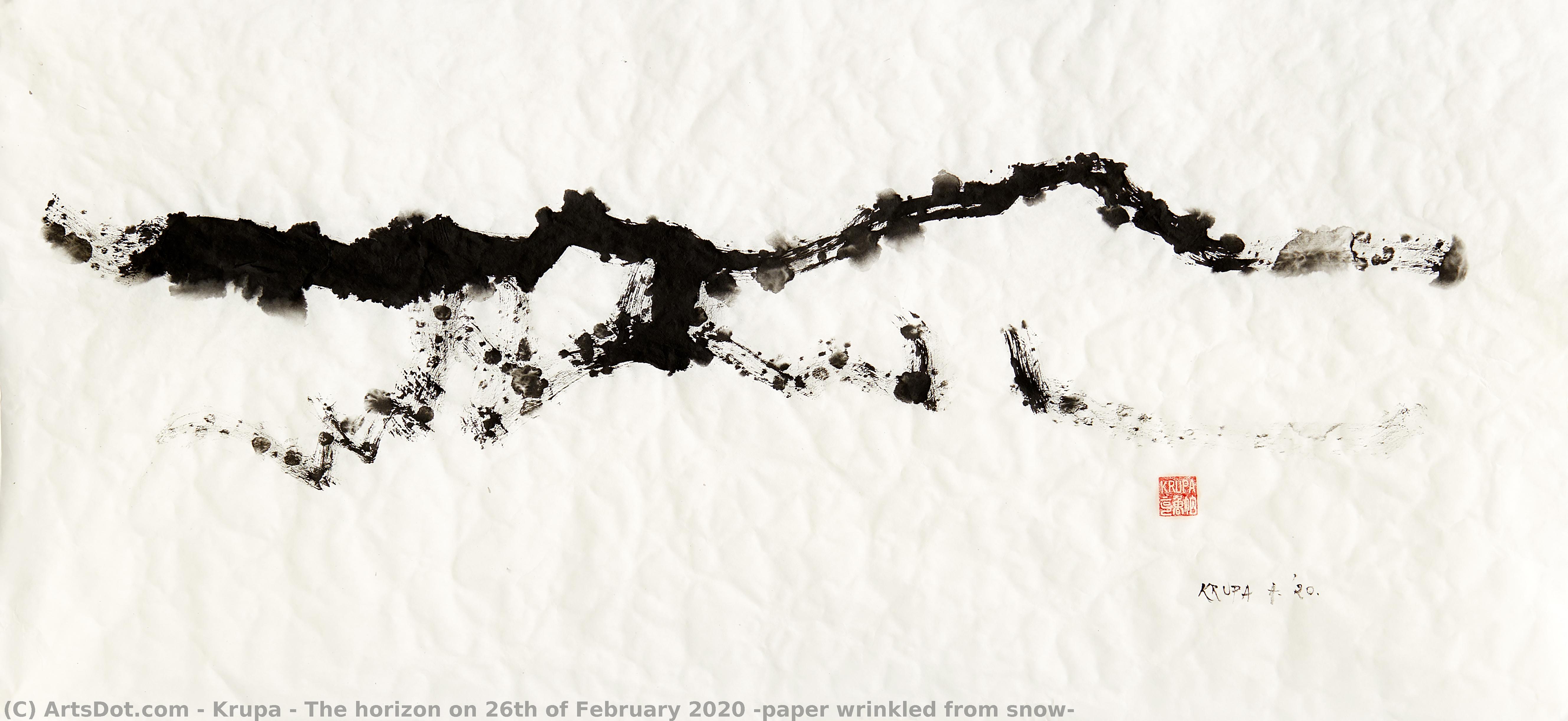 The Horizon On 26th Of February 2020 (paper Wrinkled From Snow) — Krupa
