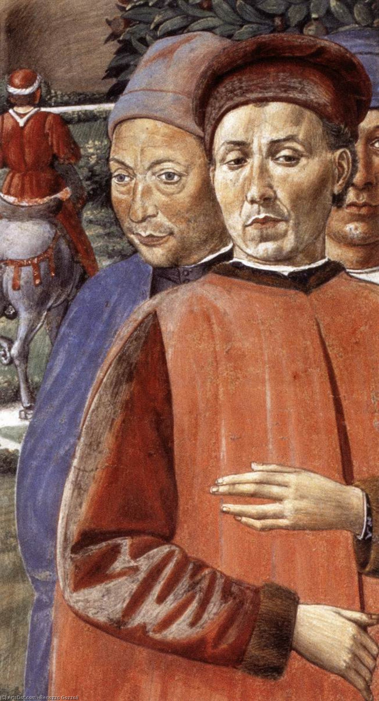 St Augustine Departing For Milan (detail) — Benozzo Gozzoli