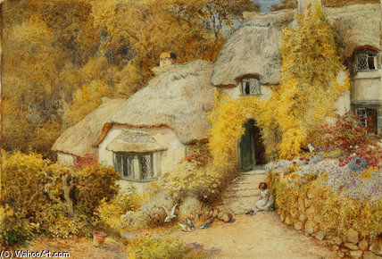 Cottages At Selworthy — Arthur Claude Strachan