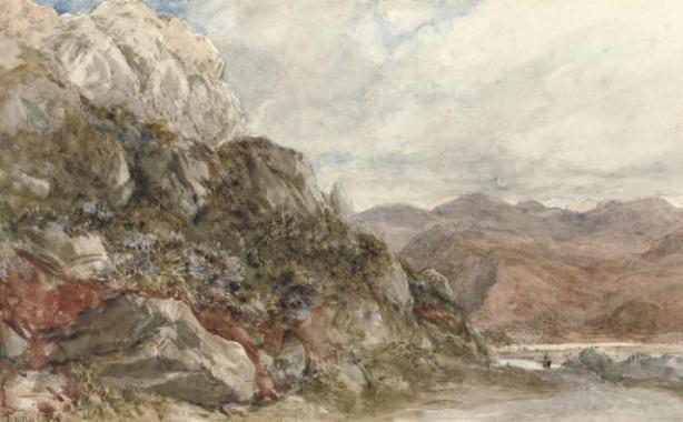 A Rocky Landscape Near Barmouth, North Wales — David Cox