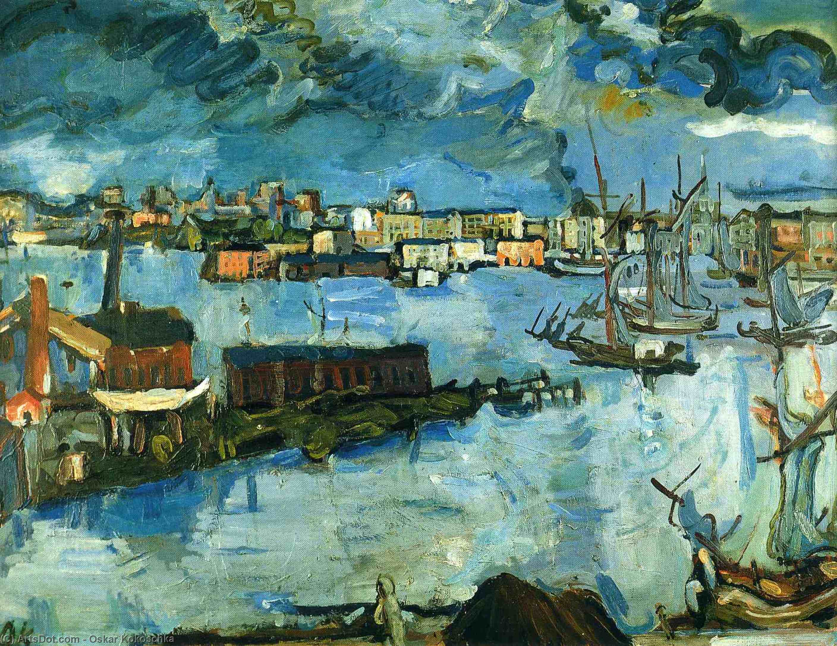 Stockholm Harbour — Oskar Kokoschka
