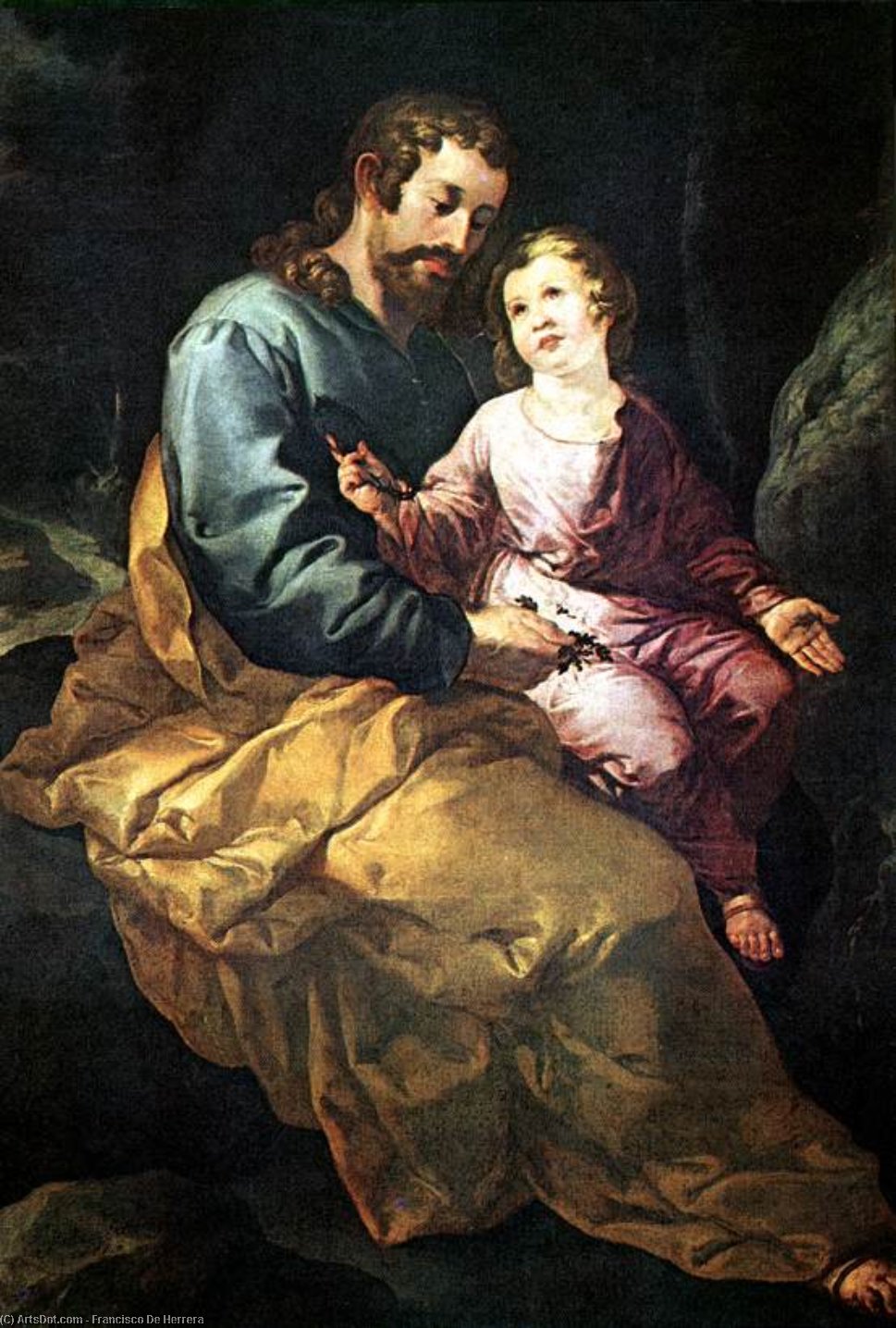 St Joseph And The Christ Child — Франсиско Де Эррера