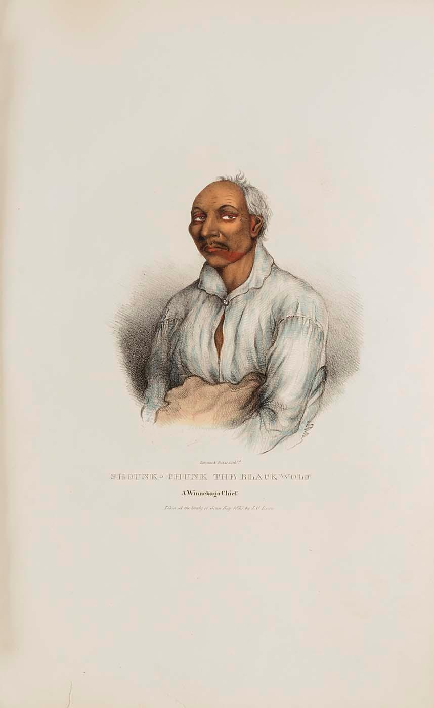 Shounk Chunk The Black Wolf A Winnebago Chief, From The Aboriginal Portfolio — James Otto Lewis