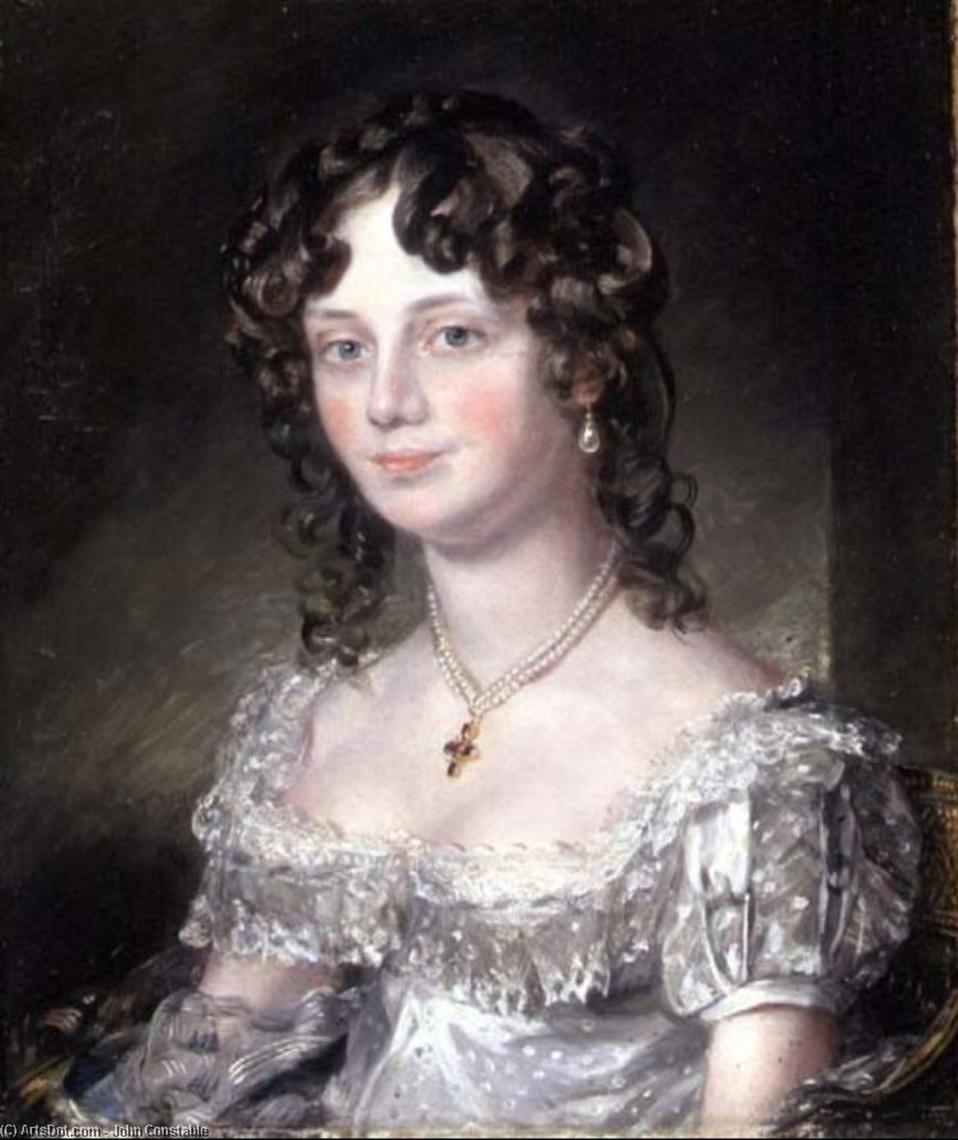 Retrato De La Sra. Mary Fisher, Esposa Del Reverendo John Fisher, Decano De Berkshire — John Constable