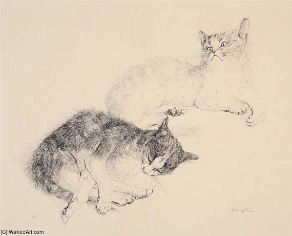 Two Cats — Léonard Tsuguharu Foujita