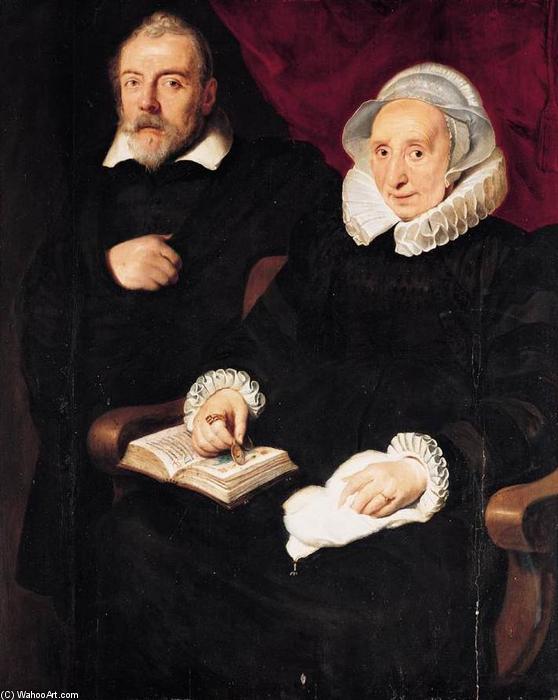 Portrait Of Elisabeth Mertens And Her Late Husband — Cornelis De Vos