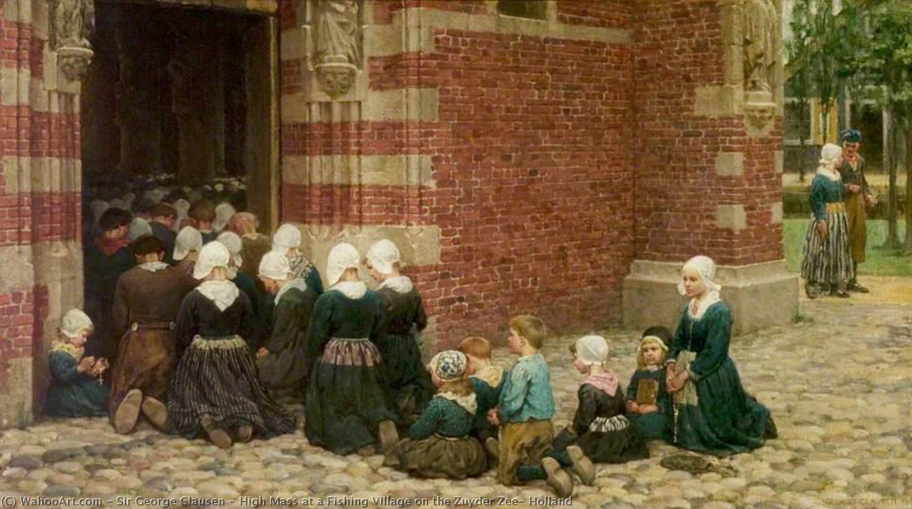 High Mass At A Fishing Village On The Zuyder Zee, Holland — Sir George Clausen