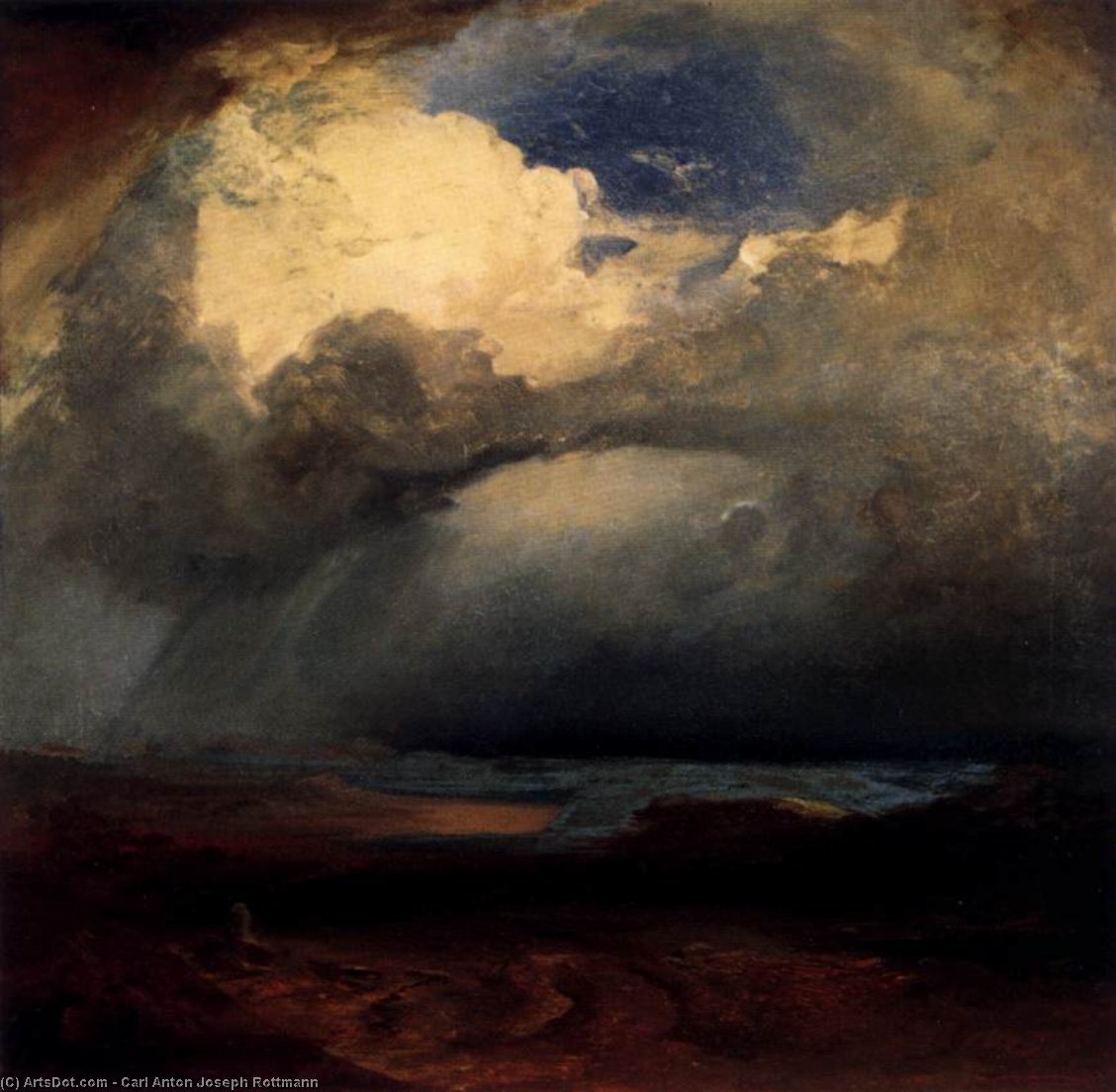 The Battlefield At Marathon — Carl Rottmann