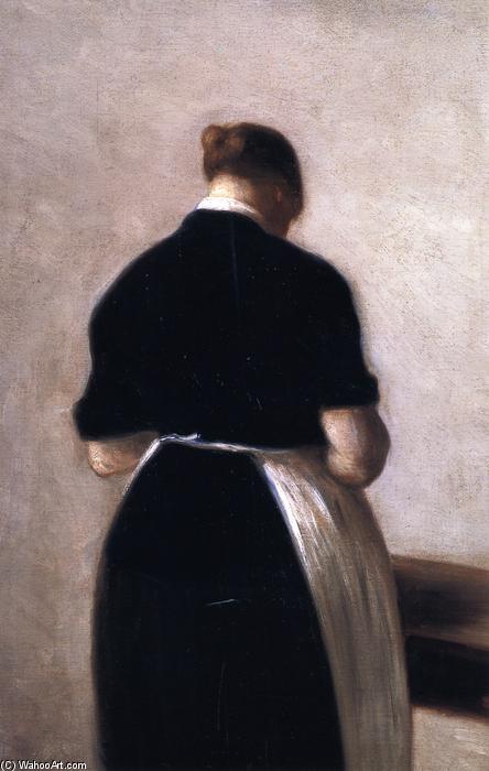 Study Of Standing Woman, Seen From Behind — Vilhelm (hammershøi)hammershoi