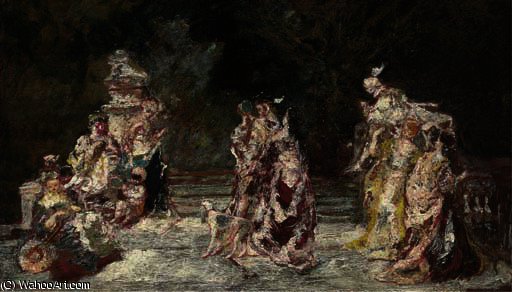 Party In A Park — Adolphe Joseph Thomas Monticelli