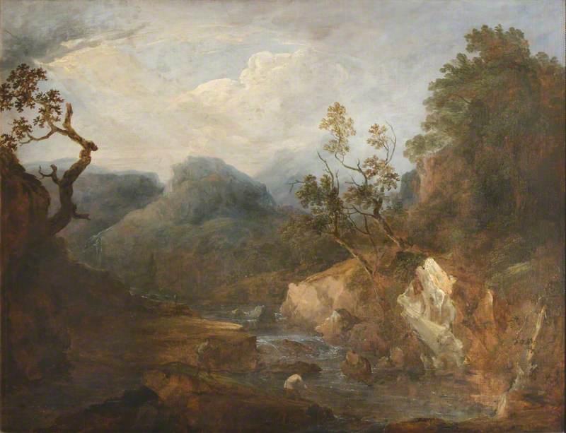 View Of A River With Rocks And Trees — Benjamin Barker Ii