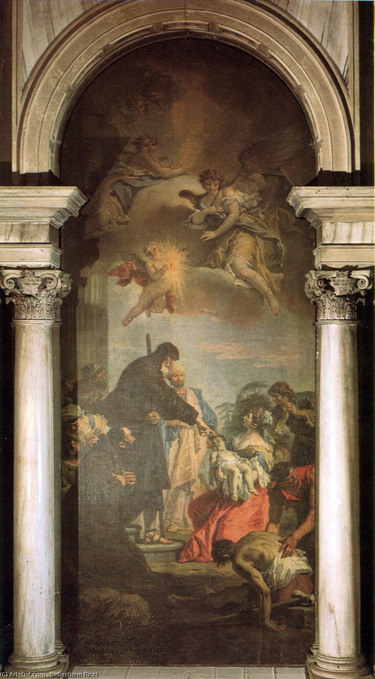 St Francis Of Paola Revives A Dead Child — Sebastiano Ricci