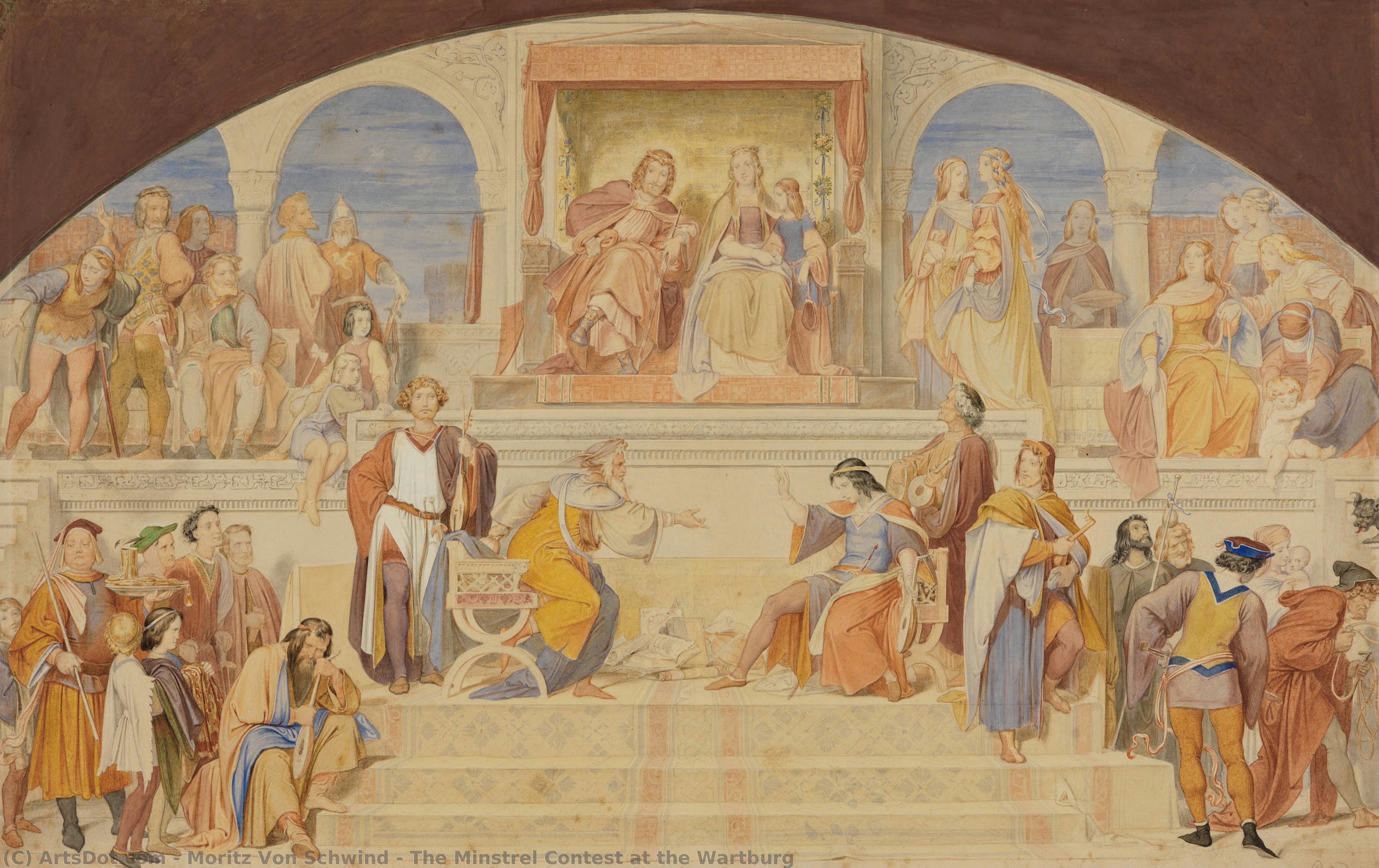 The Minstrel Contest At The Wartburg — Moritz Von Schwind