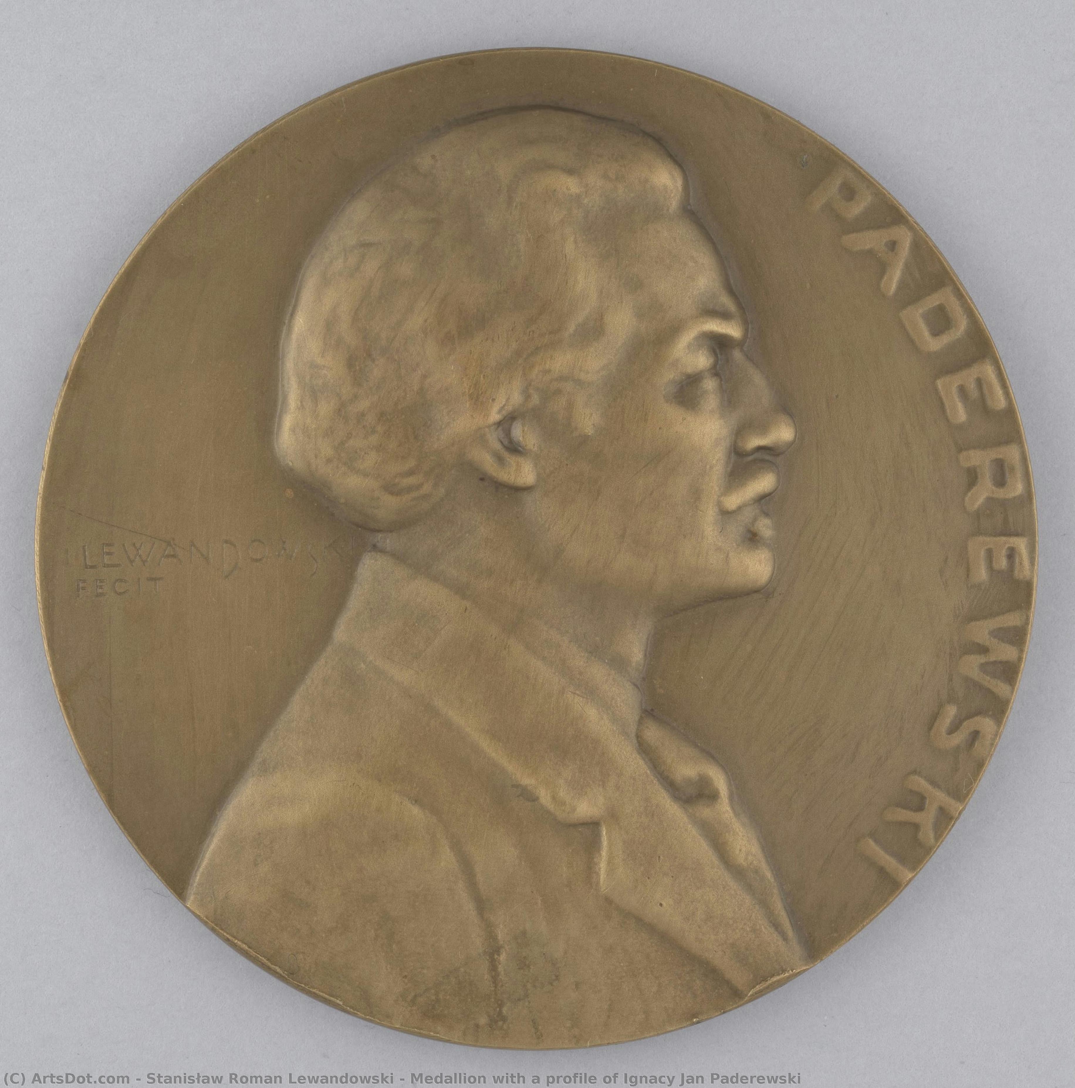 Medallion With A Profile Of Ignacy Jan Paderewski — Stanisław Lewandowski