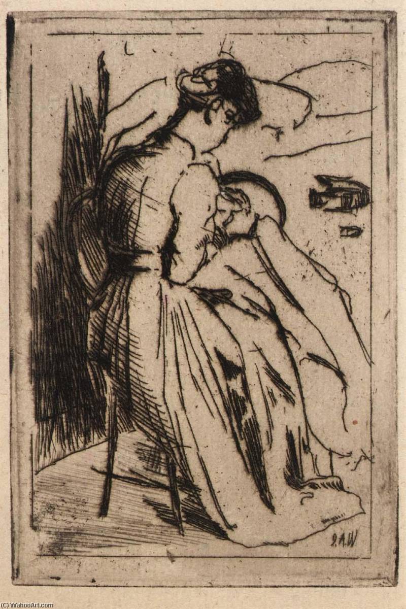 Woman Embroidering — Julian Alden Weir