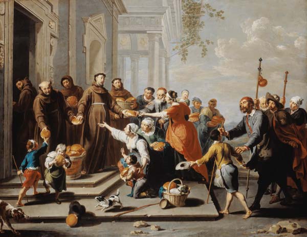 St. Antonius Of Padua Distributes Bread To The Poor — Willem Van Herp