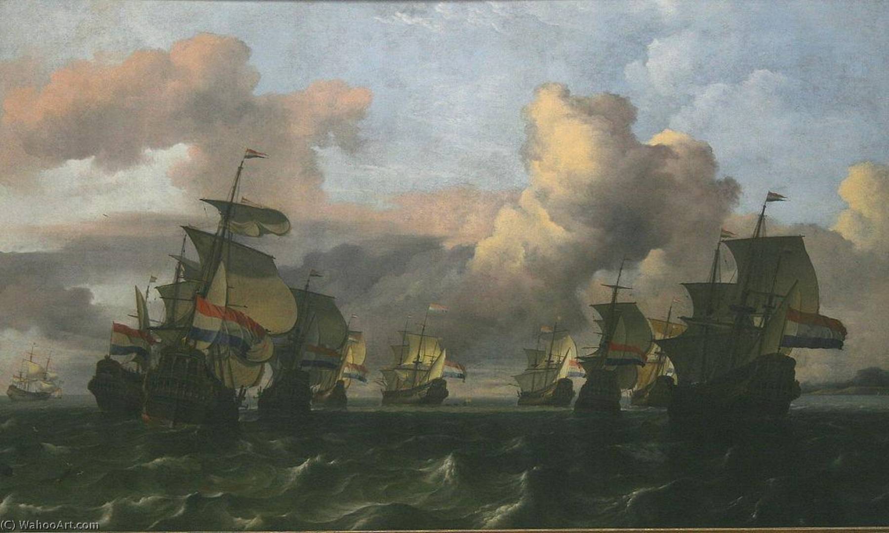 La Retour De La Flotte De La Compagnie Des Indes Néerlandaises (the Return Of The Fleet Of The Dutch East India Company) — Ludolf Backhuysen I