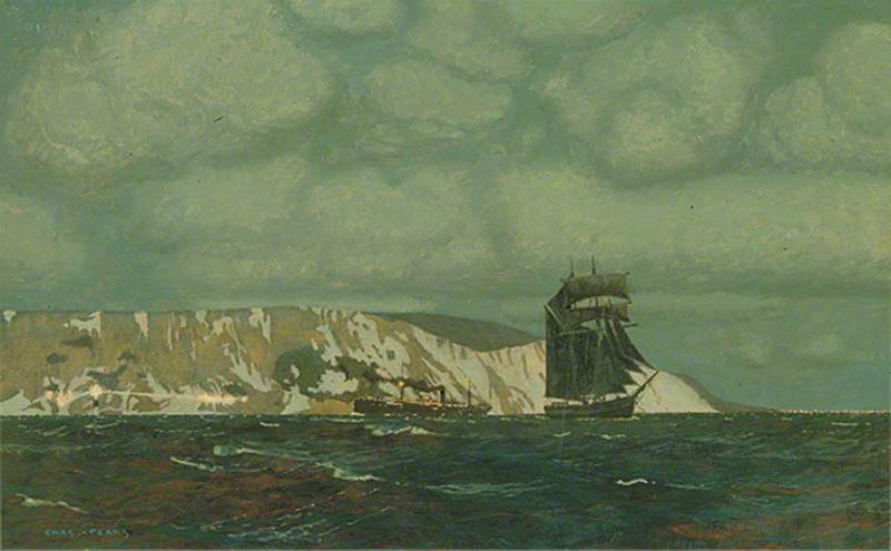 Beachy Head, East Sussex, Moonlight — Charles Pears
