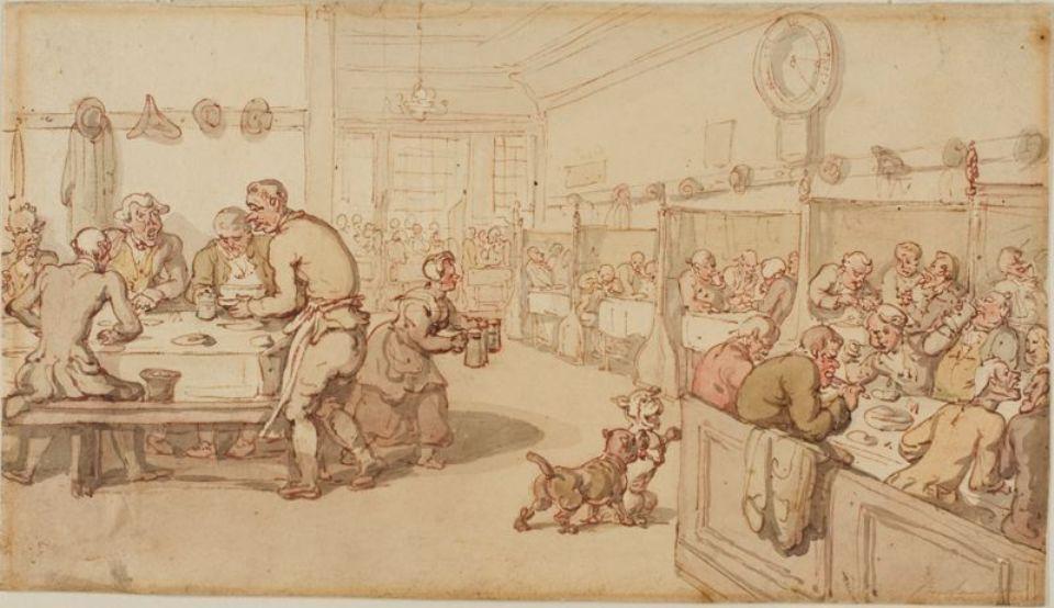 At An Old English Eating House — Thomas Rowlandson