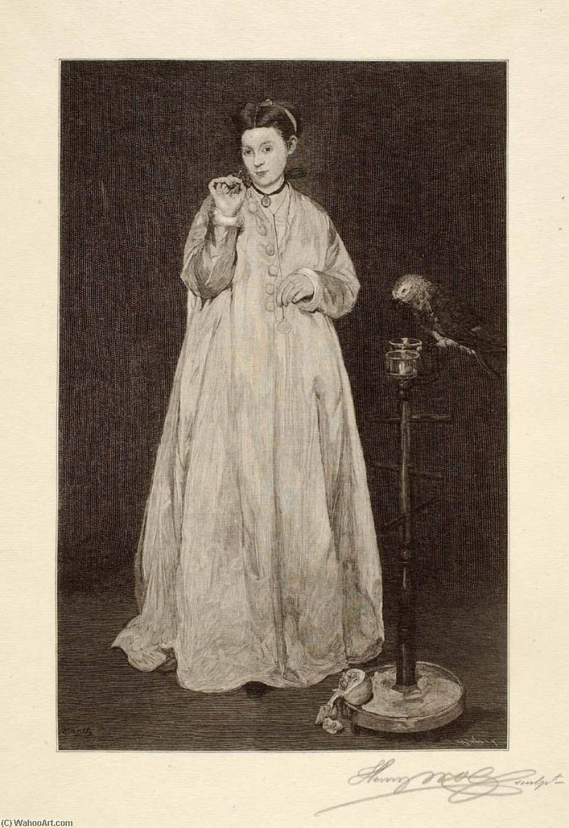 The Woman With A Parrot — Henry Wolf