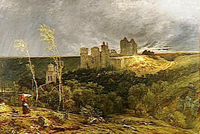 Vue Du Château De Pierrefonds En Ruine — Paul Huet