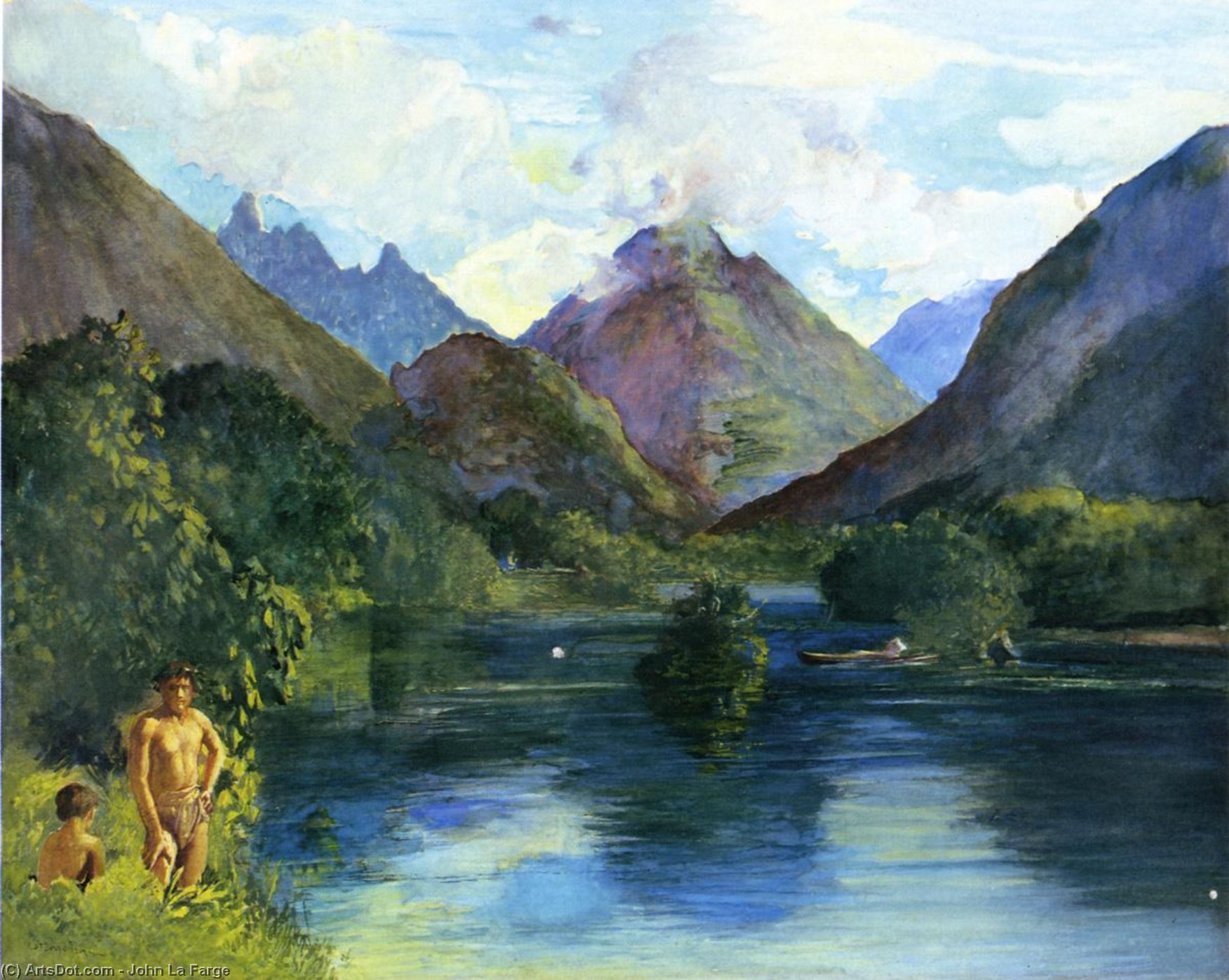 Entrance To Tautira River, Tahiti — John La Farge