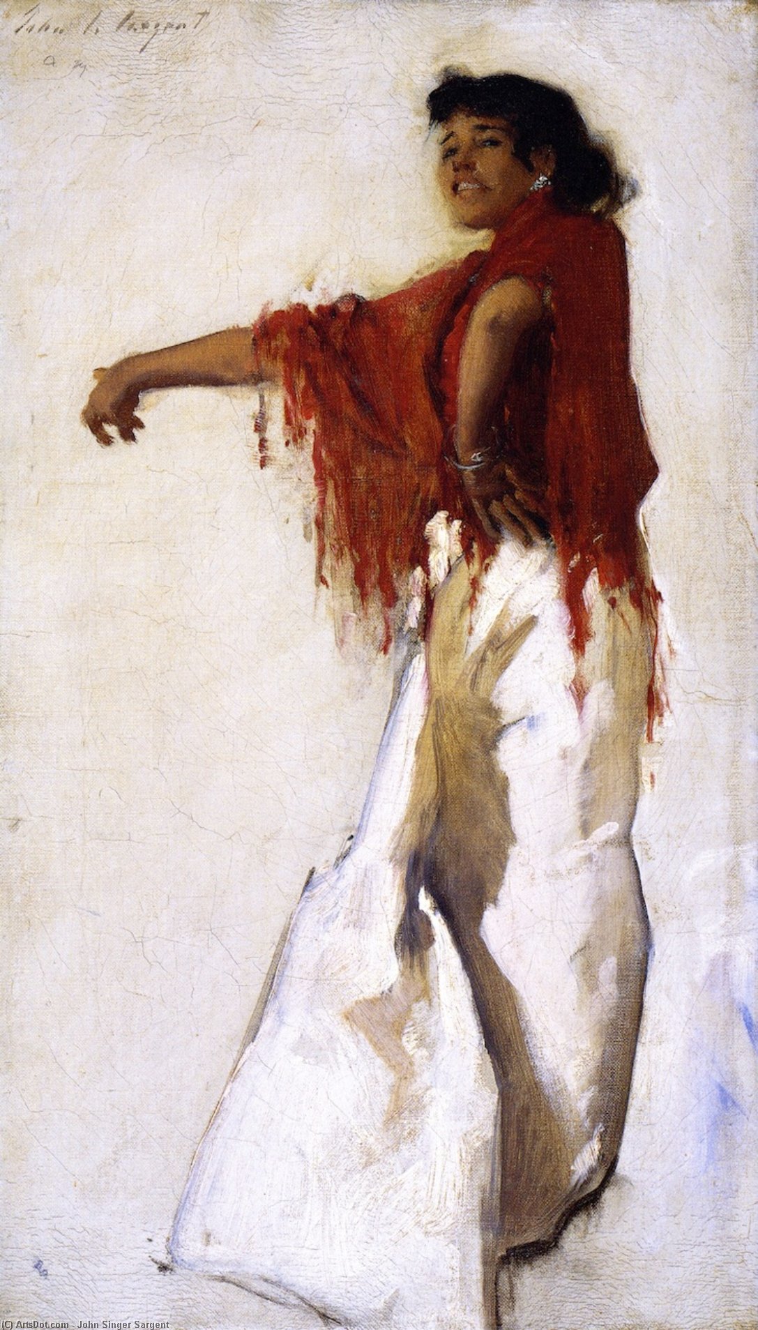 Spanish Gypsy Dancer (also Known As Sketch Of A Spanish Girl) — John Singer Sargent