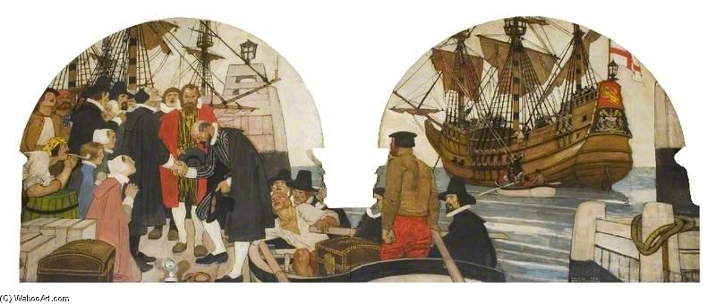 Sailing Of The Braintree Company In The 'lyon' — Maurice William Greiffenhagen