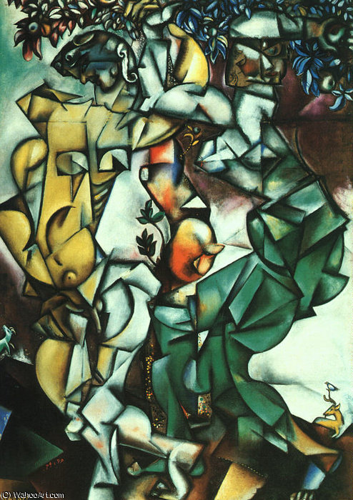 Adam And Eve, Oil On Canvas, St. Louis Art Mus — Marc Chagall